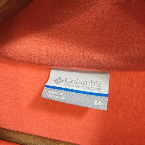 Columbia Jacket Womens Medium Coral Fleece Full Zip Mock Neck Benton Springs - Picture 3 of 12